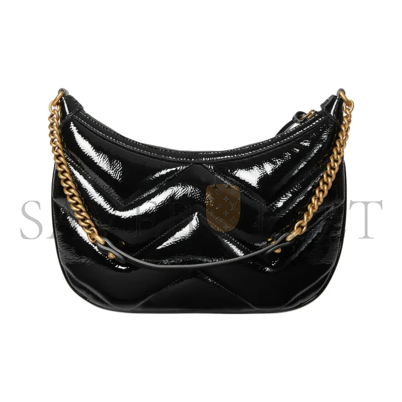 GUCCI SMALL MARMONT PATENT LEATHER SHOULDER BAG 777263 (26*17*4cm)